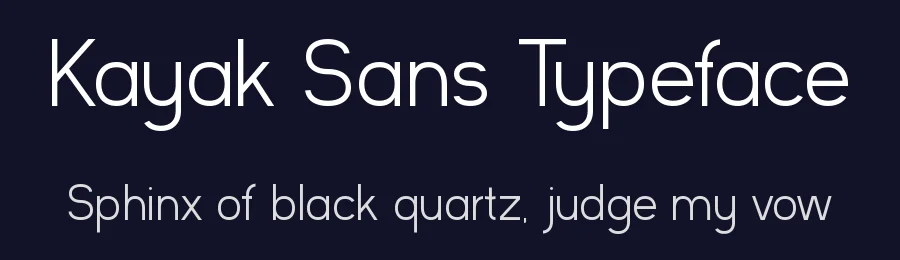 Kayak Sans Typeface by Jack Harvatt — Sans Serif Font — thumbnail 2