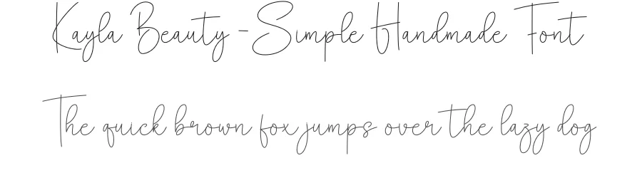 Kayla Beauty – Simple Handmade Font by creativeletter — Script Handwritten Font