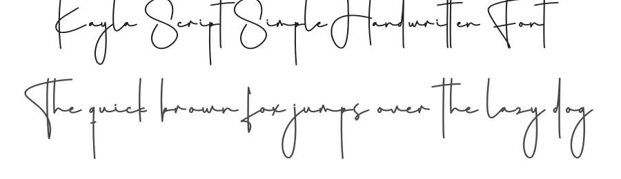 Kayla Script Simple Handwritten Font by creativeletter — Script Handwritten Font