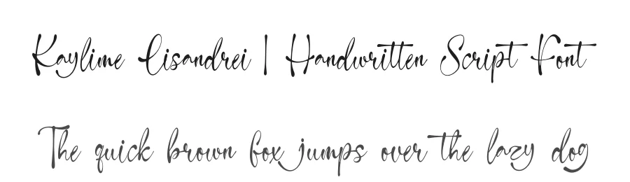 Kaylime Lisandrei | Handwritten Script Font by Gracetypestudio — Script Handwritten Font