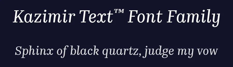 Kazimir Text™ Font Family by Typeface — Slab Serif Font — thumbnail 2