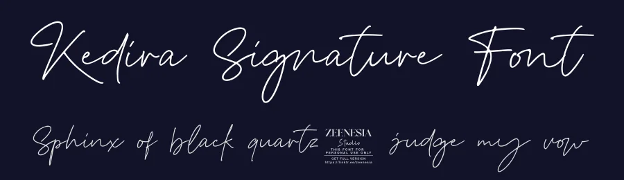 Kedira Signature Font by Zeenesia Std — Script Handwritten Font — thumbnail 2
