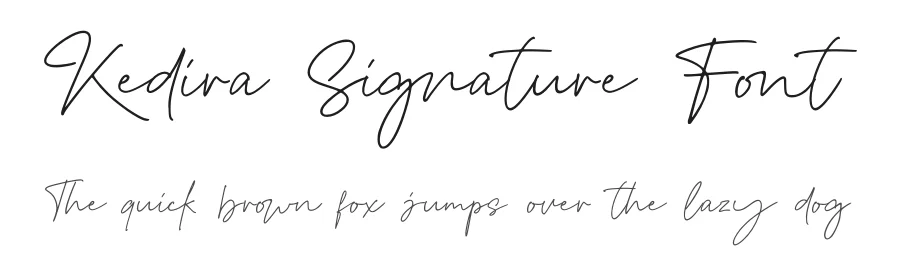 Kedira Signature Font by Zeenesia Std โ Script Handwritten Font