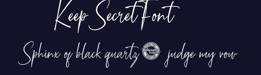 Keep Secret Font by CalligraphyFonts.net — Script Handwritten Font — thumbnail 2