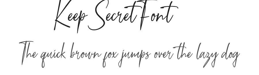 Keep Secret Font by CalligraphyFonts.net — Script Handwritten Font