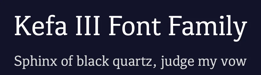 Kefa III Font Family by Black Foundry — Serif Font — thumbnail 2