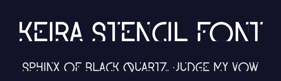 Keira Stencil Font by vpcreativeshop — Display Font — thumbnail 2