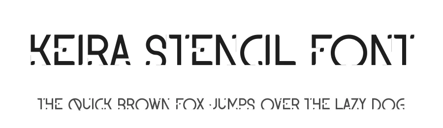 Keira Stencil Font by vpcreativeshop — Display Font