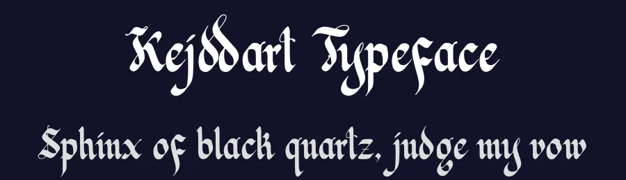 Kejddart Typeface by Denustudios — Blackletter Font — thumbnail 2