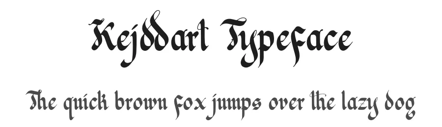 Kejddart Typeface by Denustudios — Blackletter Font