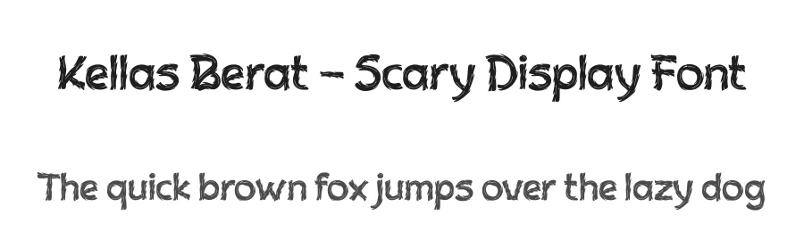 Kellas Berat – Scary Display Font by twinletter — Display Font