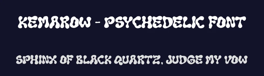 Kemarow – Psychedelic font by majelis art — Decorative Font — thumbnail 2