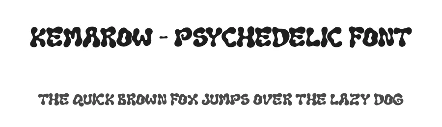 Kemarow – Psychedelic font by majelis art — Decorative Font