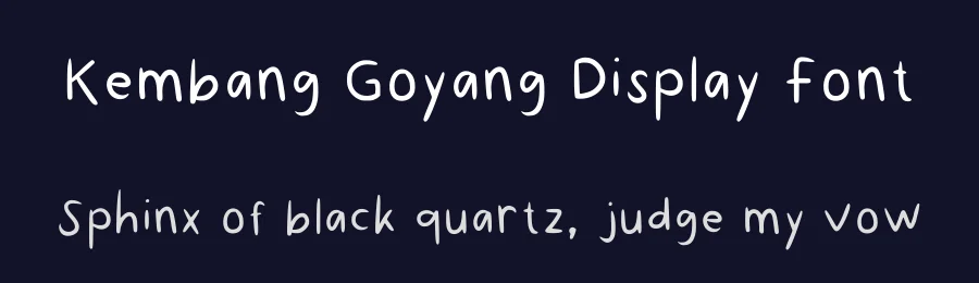 Kembang Goyang Display Font by bycrayon — Decorative Font — thumbnail 2