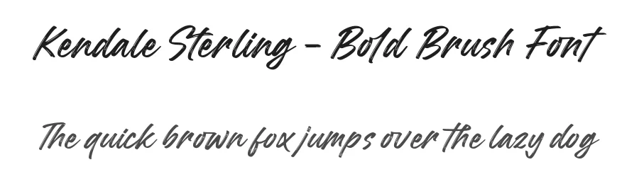 Kendale Sterling – Bold Brush Font by letterenastudios — Script Handwritten Font