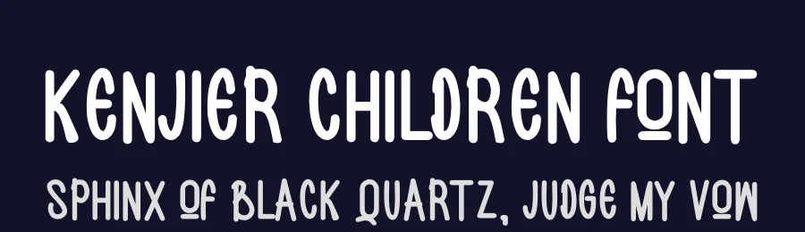 Kenjier Children Font by futuristypestudio — Display Font — thumbnail 2