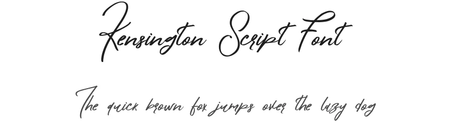 Kensington Script Font by Font Art — Script Handwritten Font