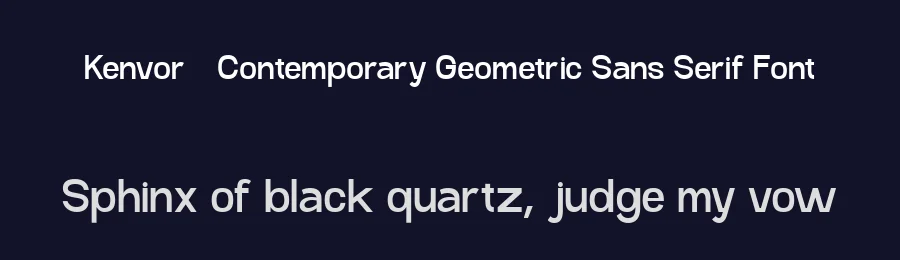 Kenvor – Contemporary Geometric Sans Serif Font by Muksal Creative — Serif Font — thumbnail 2