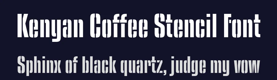 Kenyan Coffee Stencil Font by Typodermic — Decorative Font — thumbnail 2