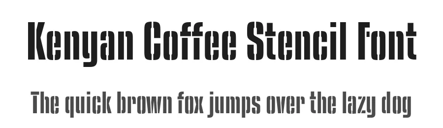 Kenyan Coffee Stencil Font by Typodermic โ Decorative Font