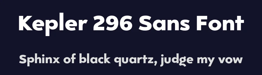 Kepler 296 Sans Font by Igor Kosinsky — Sans Serif Font — thumbnail 2