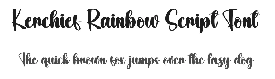 Kerchief Rainbow Script Font by creativeletter — Script Handwritten Font