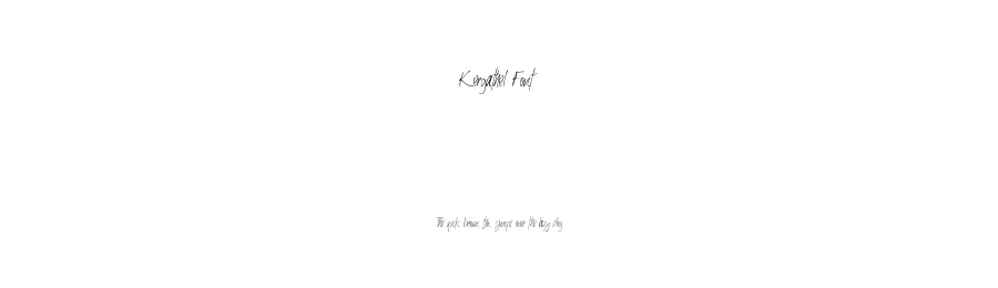 Kergathel Font by ilennalishawa โ Script Handwritten Font