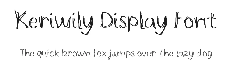 Keriwily Display Font by Zerootypeworks β Script Handwritten Font