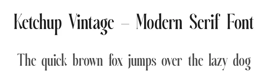 Ketchup Vintage – Modern Serif Font by timelesstype.co — Display Font