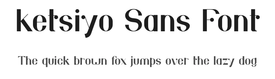 Ketsiyo Sans Font by salamahstudio — Decorative Font