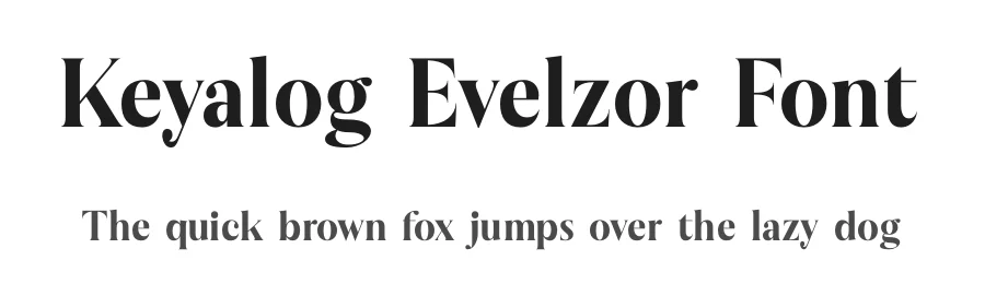 Keyalog Evelzor Font by timelesstype.co — Display Font