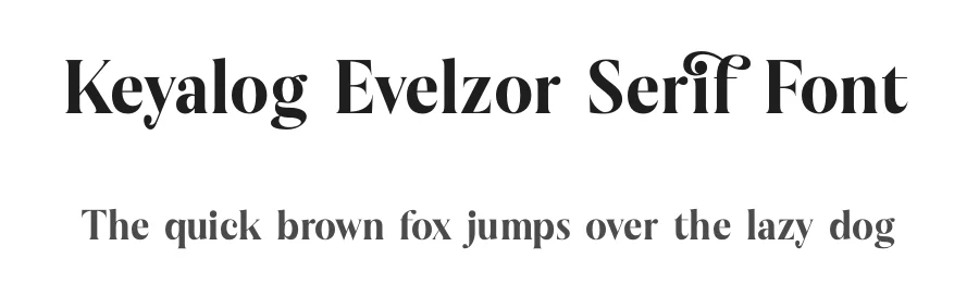 Keyalog Evelzor Serif Font by timelesstype.co — Display Font