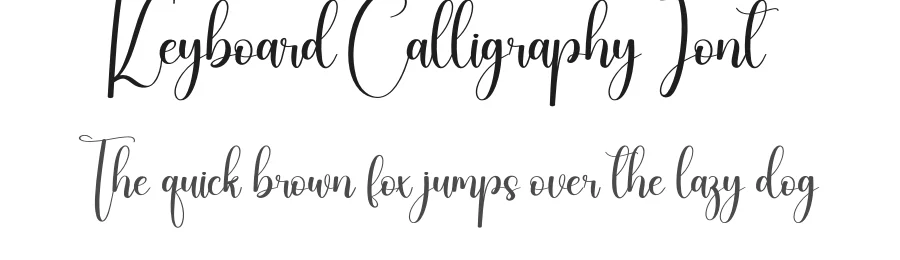 Keyboard Calligraphy Font by creativeletter — Script Handwritten Font