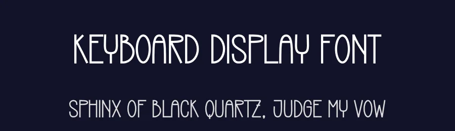 Keyboard Display Font by creativeletter — Display Font — thumbnail 2