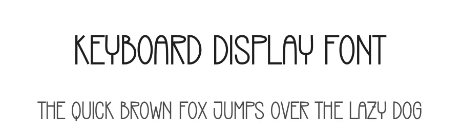 Keyboard Display Font by creativeletter — Display Font