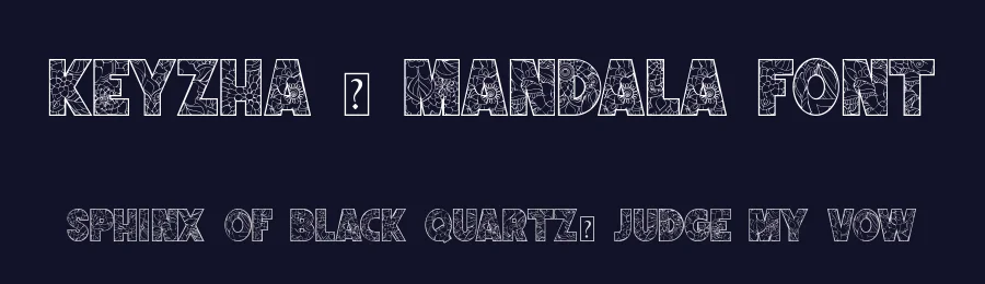 KEYZHA – Mandala Font by Mozarella — Display Font — thumbnail 2