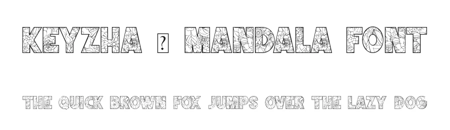 KEYZHA – Mandala Font by Mozarella — Display Font
