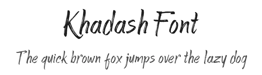 Khadash Font by namelatype β Script Handwritten Font