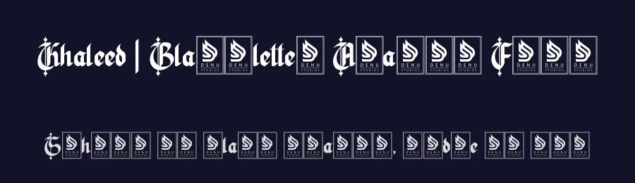 Khaleed | Blackletter Arabic Font by Denustudios — Display Font — thumbnail 2