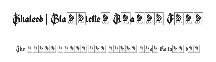Khaleed | Blackletter Arabic Font by Denustudios — Display Font