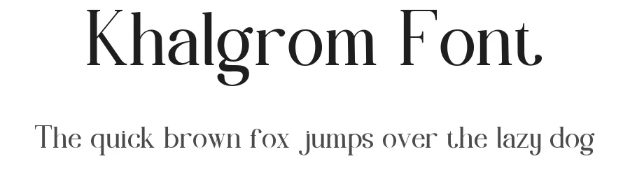 Khalgrom Font by Typewriter tok — Serif Font