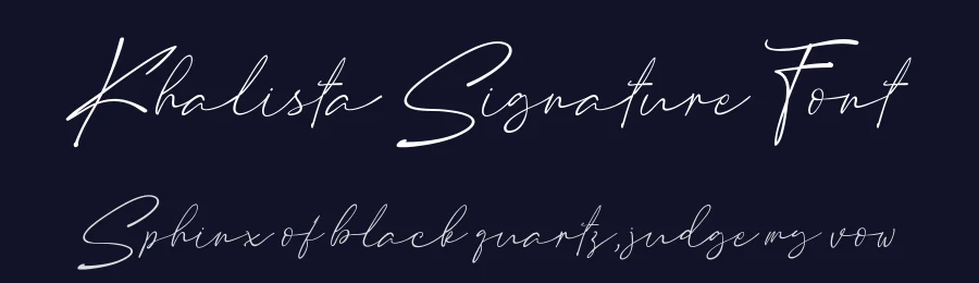 Khalista Signature Font by Aqeel_Art — Script Handwritten Font — thumbnail 2