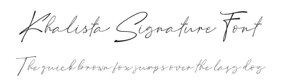 Khalista Signature Font by Aqeel_Art — Script Handwritten Font