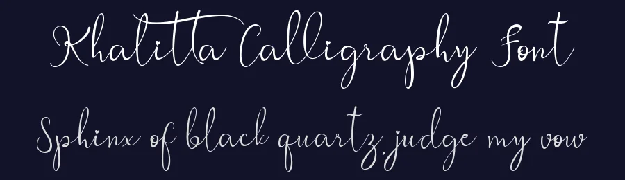 Khalitta Calligraphy Font by Yoga Letter — Script Handwritten Font — thumbnail 2