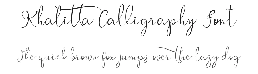 Khalitta Calligraphy Font by Yoga Letter — Script Handwritten Font