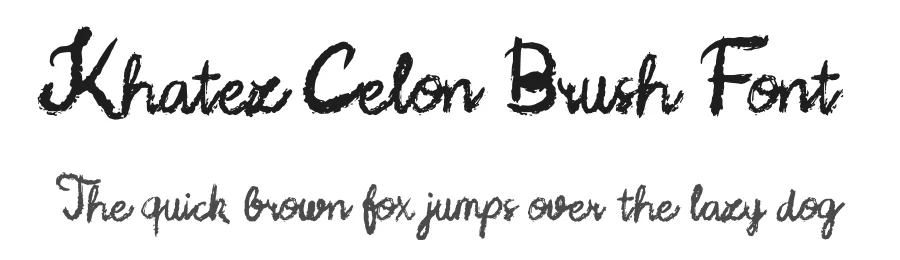 Khatez Celon Brush Font by Dhabee — Script Handwritten Font