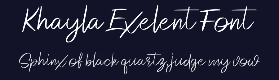 Khayla Exelent Font by Rachmad bagus f — Script Handwritten Font — thumbnail 2