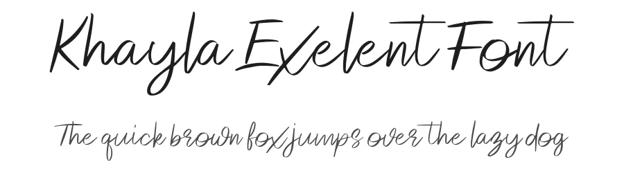 Khayla Exelent Font by Rachmad bagus f — Script Handwritten Font