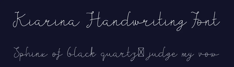 Kiarina Handwriting Font by edricstudio — Script Handwritten Font — thumbnail 2