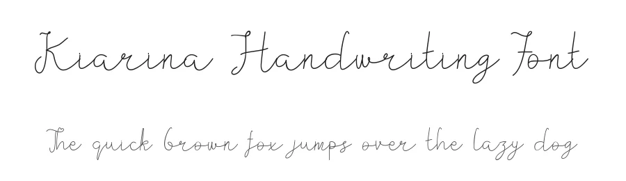 Kiarina Handwriting Font by edricstudio — Script Handwritten Font